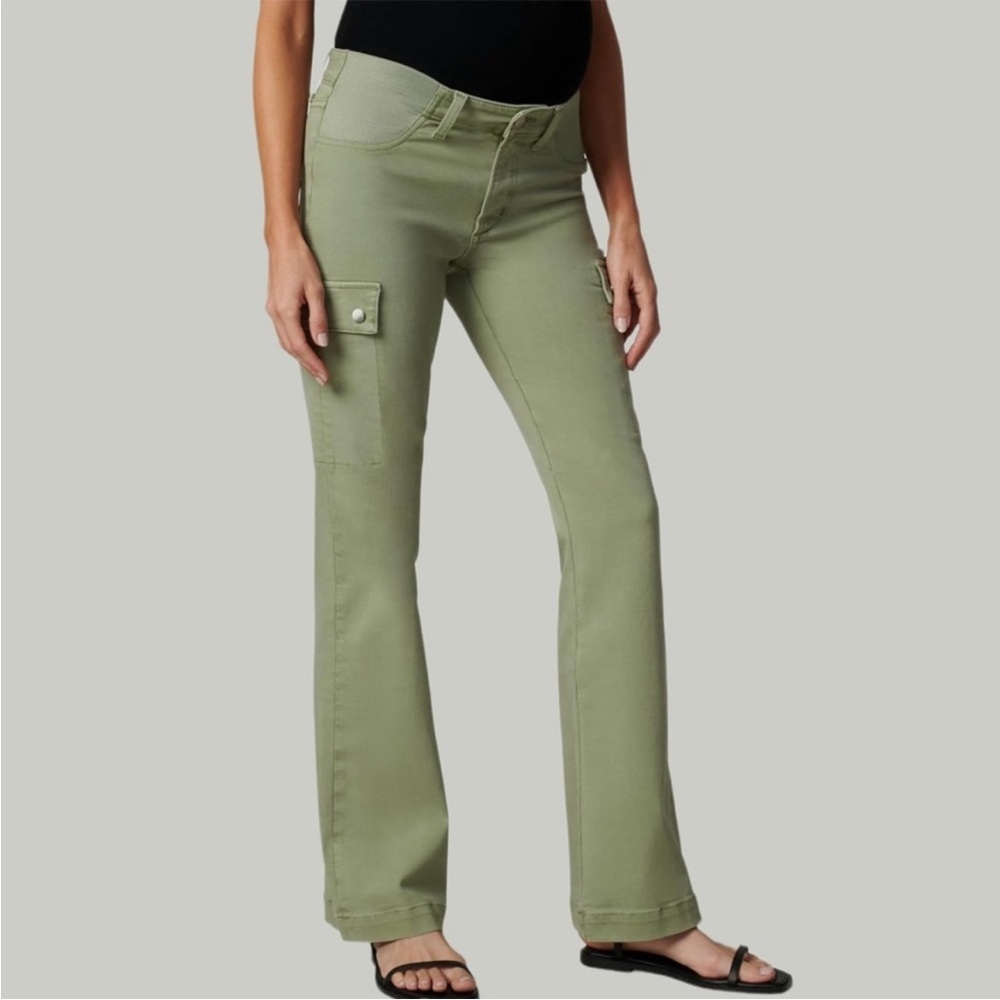 Joe’s Jeans the Frankie Cargo bootcut mid-rise jeans in uniform green, size 30